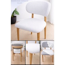 UY STYLE Jakarli Kumaş Bohem Elma Sandalye Kılıfı,esnekli ,lastikli ,leke Tutmaz (1 Adet)