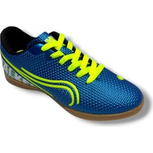 Walked 233-26 Futsal Çocuk Salon Futbol Ayakkabı Mavi Sarı 36-36