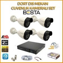 Zayka 2 Mp 1080P 4 Kameralı Ahd Güvenlik Seti