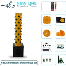 Newline 40 Fidelik Tam Donanımlı Dikey Topraksız Tarım Kulesi - Sarı
