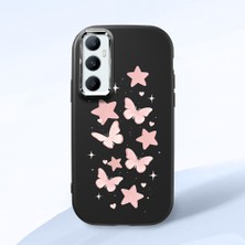 Ucuc Realme C65 4g Uyumlu Darbe Emici Kamera Korumalı Siyah Silikon Özel Baskı Desenli Kılıf