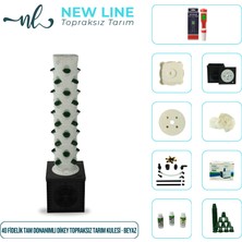 Newline 40 Fidelik Tam Donanımlı Dikey Topraksız Tarım Kulesi - Beyaz