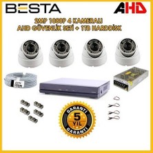 Zayka 2mp Ahd 1080P Gece Görüşlü 4 Kameralı Dome Güvenlik Sistemi ( 1tb HDD )
