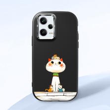 Ucuc Poco X5 Pro 5g Uyumlu Darbe Emici Kamera Korumalı Siyah Silikon Özel Baskı Desenli Kılıf