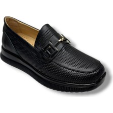 Üçel 277-26 Hakiki Deri Lazerli Tokalı Ultra Soft Kadın Ayakkabı