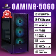 GamingGenTR GAMING-5060 / AMD Ryzen 5 7500X3D / ASUS Dual GeForce RTX 5060 8GB / 16GB Ram / 1TB SSD OEM Paket
