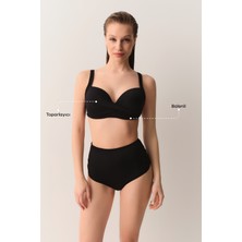 Suwen Önü Burgulu Korseli Balenli Toparlayıcı Bikini Üst