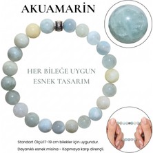 Akuamarin Bileklik Doğaltaş 8mm