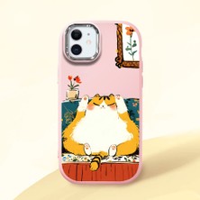 Ucuc iPhone 11 Uyumlu Darbe Emici Kamera Korumalı Pembe Silikon Özel Baskı Desenli Kılıf