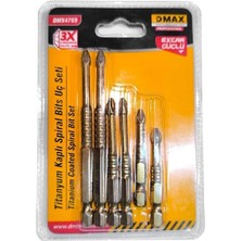 İlanib Ticaret Dmax Titanyum Kaplı Spiral Uç Seti, Model DMAX476, Vida Sökme ve Takma Için