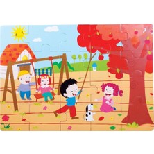Zayka CS-1277 Sonbahar  Ahşap Yer Puzzle
