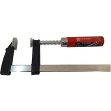 İlanib Ticaret F Işkence Kelepçesi, 50X200 mm Ölçülerinde, Ahşap Saplı, Metal Gövdeli Marangoz Sıkıştırma Aleti