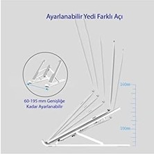 İlanib Ticaret Laptop Bilgisayar Standı Notebook Özel Yükseltici Stand Tablet Tutucu Ayarlı Metal Metal Stand