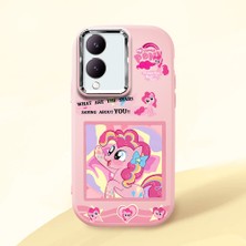 Ucuc Vivo Y28 4g Uyumlu Darbe Emici Kamera Korumalı Pembe Silikon Özel Baskı Desenli Kılıf