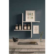 Aspera Wood Modern Dekoratif Duvar Rafı - Çok Amaçlı Kitaplık & Düzenleyici & Mutfak / Banyo / Çalışma Odası