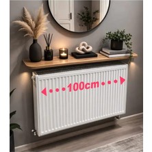 MZ Ahşap Petek Üstü Raf Uçan Raf Atlantik Çam Rengi 16X100 cm
