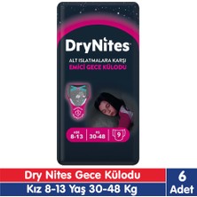 Huggies Drynites Kız 8-13 Yaş Emici Gece Külodu 30-48 kg 9x6 54 Adet
