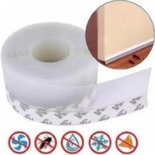 İlanib Ticaret ‎monte Lua 3 Metre Şeffaf Silikon Izolasyon Bandı | Kendinden Yapışkanlı Fitil | Kapı Altı, Cam, Pencere, Duşakabin Için | Rüzgar, Toz, Soğuk ve Ses Yalıtım Şeridi