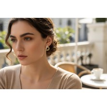 Stil Incisi/xupıng Jewelry Üçgen Zirkon Taşlı Küpe
