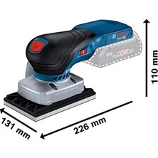 İlanib Ticaret Professional Gss 18V,13 Akülü Titreşimli Zımpara (18 Volt, Solo, 6.000 Dev/dak, 12.000-20.000 Titreşim/dak, Karton Kutuda