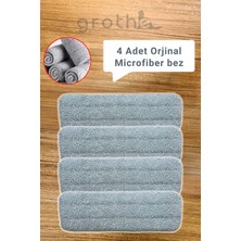 PremiumPort Microfiber Sprey Mop Yedek Bezleri, 4'lü Set, Su Hazneli Püskürtmeli Temizlik Seti