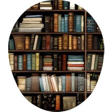 İlanib Ticaret Kütüphane Kitap Desenli Bilek Destekli Mouse Pad