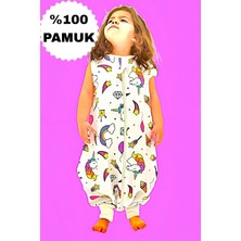 Mini Kiti %100 Pamuk Müslin Uyku Tulumu Unicorn Çocuk Bebek Uyku Tulumu