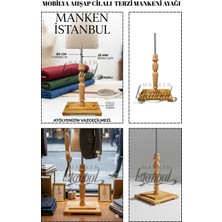 Manken İstanbul Mobilya Cilalı Ahşap Dekoratif Terzi Mankeni Ayağı