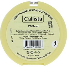 İlanib Ticaret Smooth Matte Compact Powder Mat Görünümlü Pudra 20 Sand