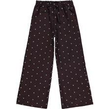 Civil Girls Yıldız Nakışlı 10-13 Yaş Pantolon - Kahve