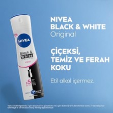 İlanib Ticaret Kadın Sprey Deodorant Black&white Invisible Clear 150 Ml,72 Saat Terleme ve Ter Kokusuna Karşı Anti Perspirant Koruma, Çiçek Kokusu,kıyafetlerde Leke Karşıtı, Alkol Içermez