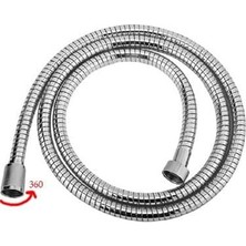 İlanib Ticaret Alduş Dolanmayan Patlamayan Kopmaz Duş Hortumu 360 Derece Dönerli Spiral Hortum 150-175 cm Uzayabilen Esnek
