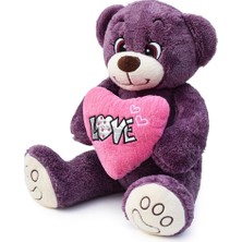 İlanib Ticaret Lila Kalpli Pelüş Sevimli Ayıcık,hollywood Ayısı,sevgilier Günü Ayısı