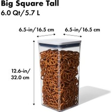 İlanib Ticaret - Pop Kap – Hava Geçirmez, Istiflenebilir Saklama Kutusu, Gıda Için, 5,7 L, Hayvan Yemi ve Daha Fazlası Için