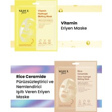 Dermal Vitamin ve Pirinç Canlandırıcı Pürüzsüzleştirici Eriyen Maske Seti Kore Maske Seti 34 Gr.