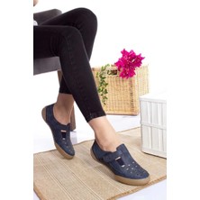 Konfores 2243 Anatomik Tabanlı Kadın Günlük Spor Babet Ayakkabı - NKT02243-LACIVERT-37