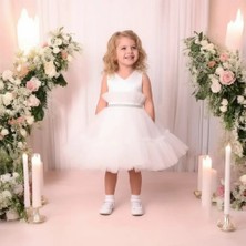 Ahsenim Bebe Kız Damla Model Kısa Abiye Elbise