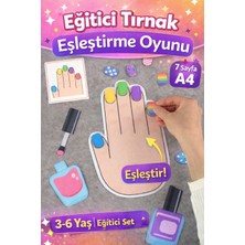 Organik Yolda Tırnak Sanatı Eşleştirme Oyunu | Okul Öncesi Eğitici Aktivite | 7 Sayfa A4 Set | Ince Motor Gelişim Oyunu