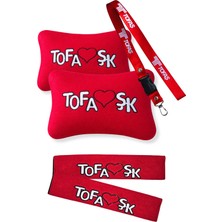 Tusba Market Tofaş Şahin Doğan Kartal Uyumlu Kırmızı Polar Araç Koltuk Boyun Yastığı 2'li / Emniyet Kemer Kılıfı / Konfor Seti