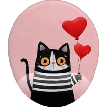 İlanib Ticaret Kalpli Balon ve Kedi Mouse Pad