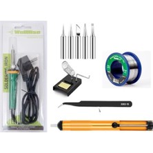 İlanib Ticaret Lehimleme Seti Havya Seti Lehim Teli Yedek Uç Lehim Pompası Havya Seti