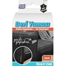 İlanib Ticaret Deri Yama, 1,5 Metre Uzunluk x 100 mm Kalinlik, Siyah