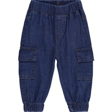 Civil Baby Kargo Cepli Ince Kot 6-18 Ay Pantolon - Mavi