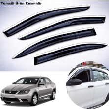 Caraks Seat Toledo Mügen Cam Rüzgarlığı Abs Krom Nikelajlı Cam Rüzgarlığı 2013-2020 Arası 4 Lü Set