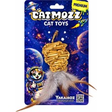 Catmozz Premium Doğal Hasır Örgü Top Oyuncak