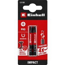 İlanib Ticaret Orijinal Darbeli Bit Seti, 2 Parça, 50 Mm, Ph3 (S2 Çelik, Torsiyon Bölgesi, Verimli Güç Aktarımı, Kırmızı Renk Halkası, E 6.3 Sap) - 49131180