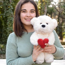 İlanib Ticaret Ayakta Kalpli Ayıcık,pelüş Ayıcık,ofis Hediye,mutlu Ayıcık,aşık Ayıcık,doldurulabilir Pelüş Ayıcık (Krem)