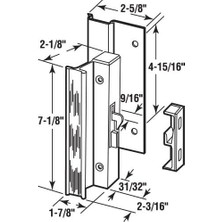 İlanib Ticaret C 1003 Siyah Alüminyum, Kanca Kilitli Sürgülü Kapı Kolu Seti (Tekli Paket)