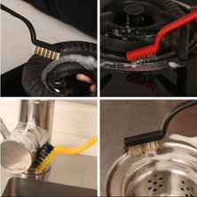 İlanib Ticaret A1 Detay Temizlik Fırça Seti, 3'ü 1 Arada Detaylı Ocak,, Araba Tel Temizlik Fırçası (Bakır-Demir-Plastik)