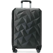 Lumberjack Hexagon -O Abs 6fx Gri Unisex Orta Boy Valiz